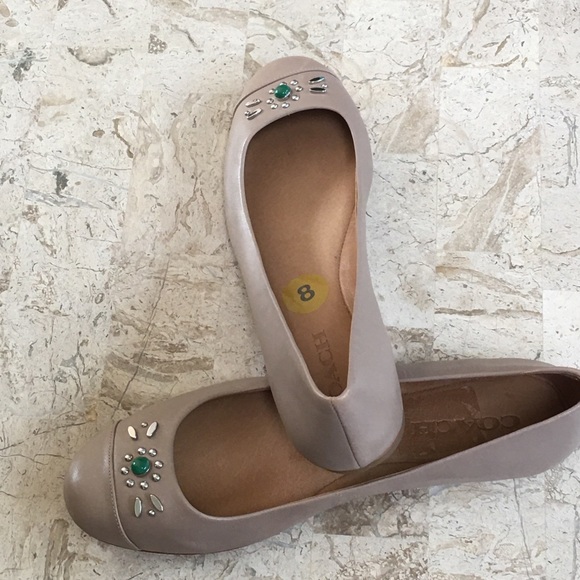 All Leather Embellished Flat Farrell slip on Coach - Picture 3 of 11